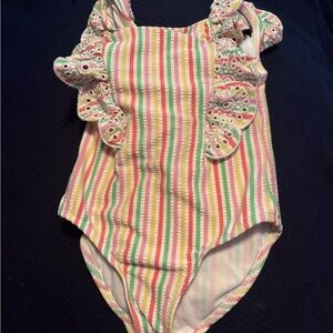 Little Me Multicolor Striped Swimsuit